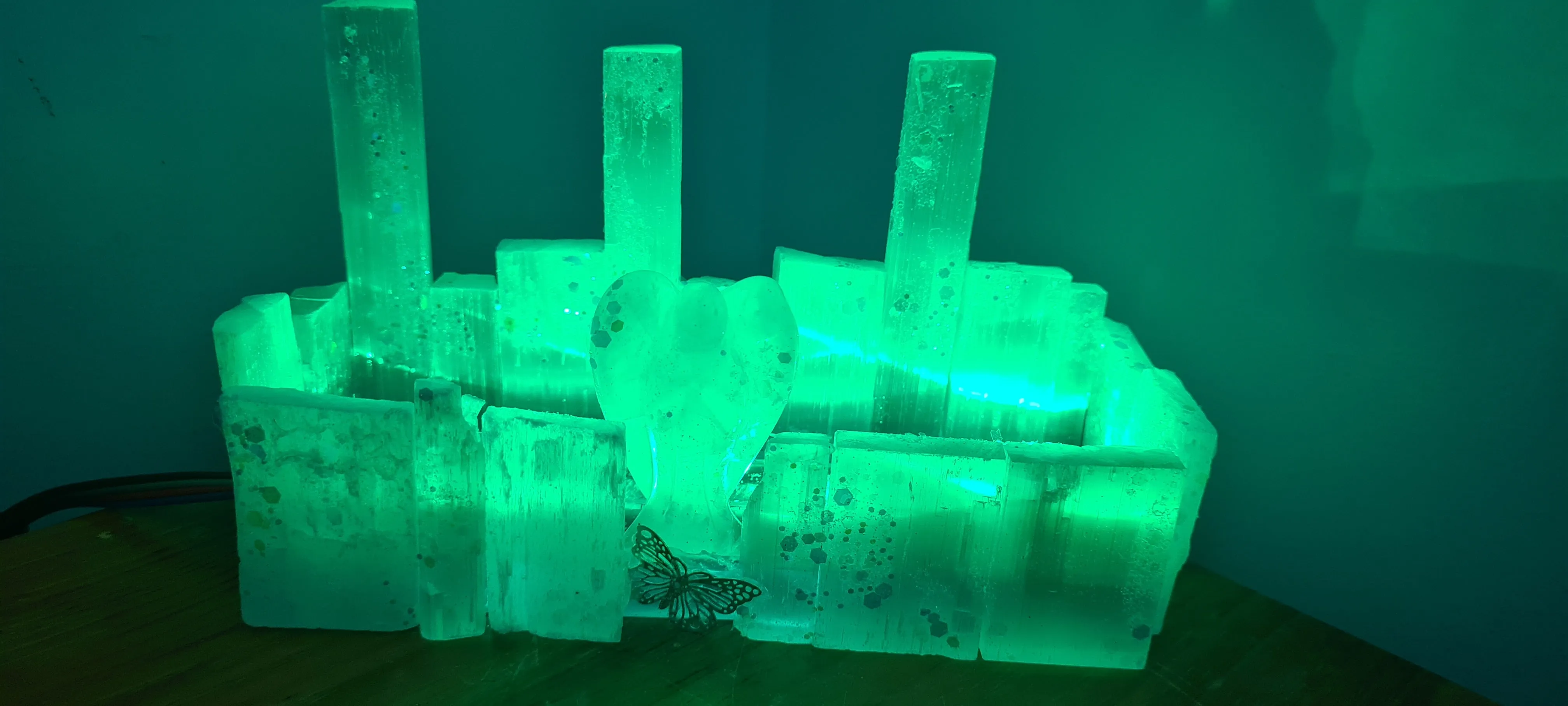 ANGELIC SELENITE CRYSTAL LAMP made by me