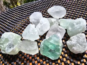 BAG OF GREEN FLOURITE CRYSTALS