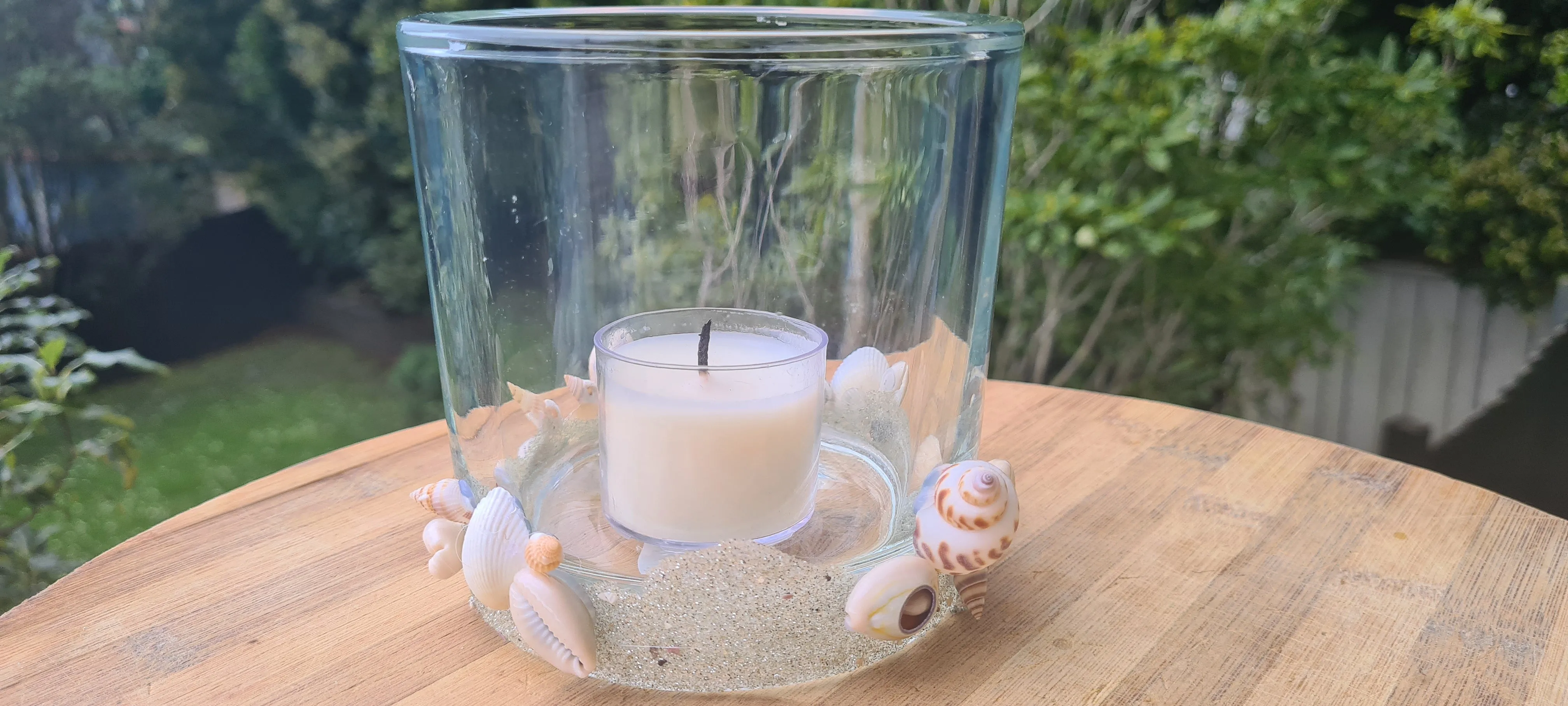 BEACHY CANDLE HOLDERS-made by me