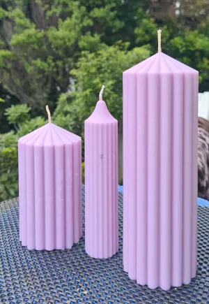 BEAUTIFUL SET OF KARMA RIBBED CANDLES