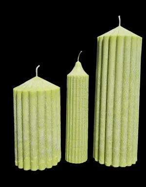BEAUTIFUL SET OF MONTEGO BAY RIBBED CANDLES