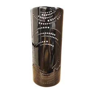 BLACK CERAMIC SWIRL LAMP