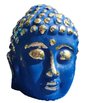 BLUE & GOLD LEAF BUDDHA STATUE