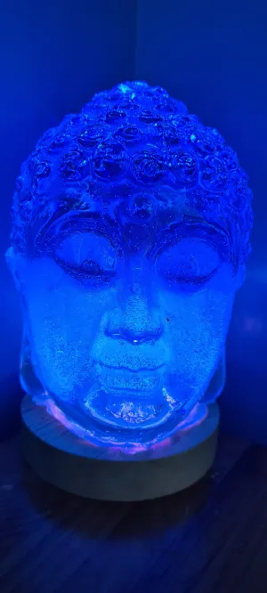 BLUE BUDDHA RESIN LAMP-HANDMADE BY ME