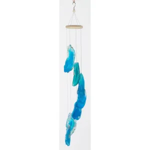 BLUE DYED AGATE CRYSTAL CHIMES