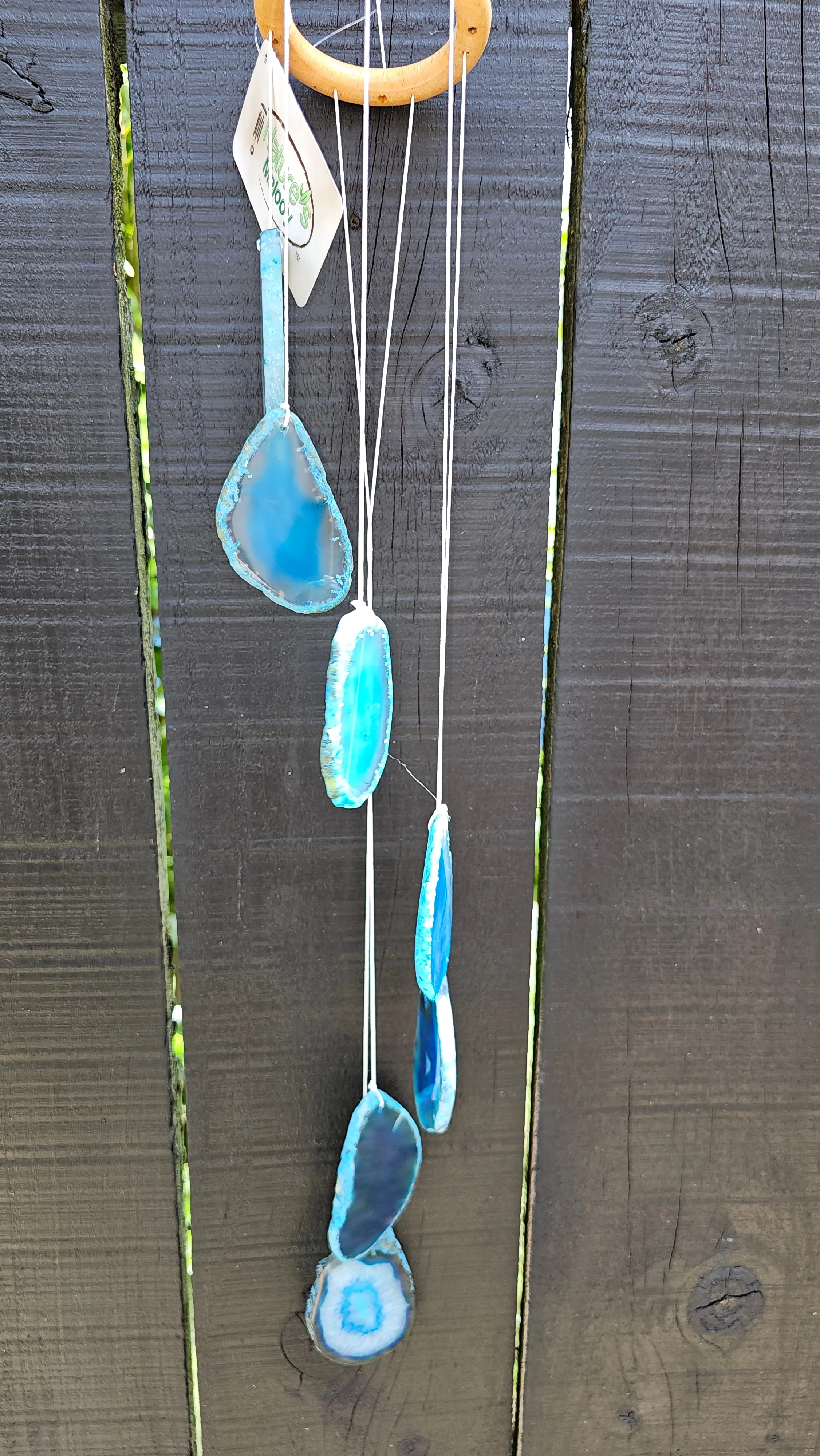 BLUE DYED AGATE CRYSTAL CHIMES