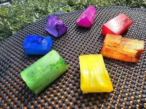 CHAKRA COLOURED CRYSTAL SETS-selenite