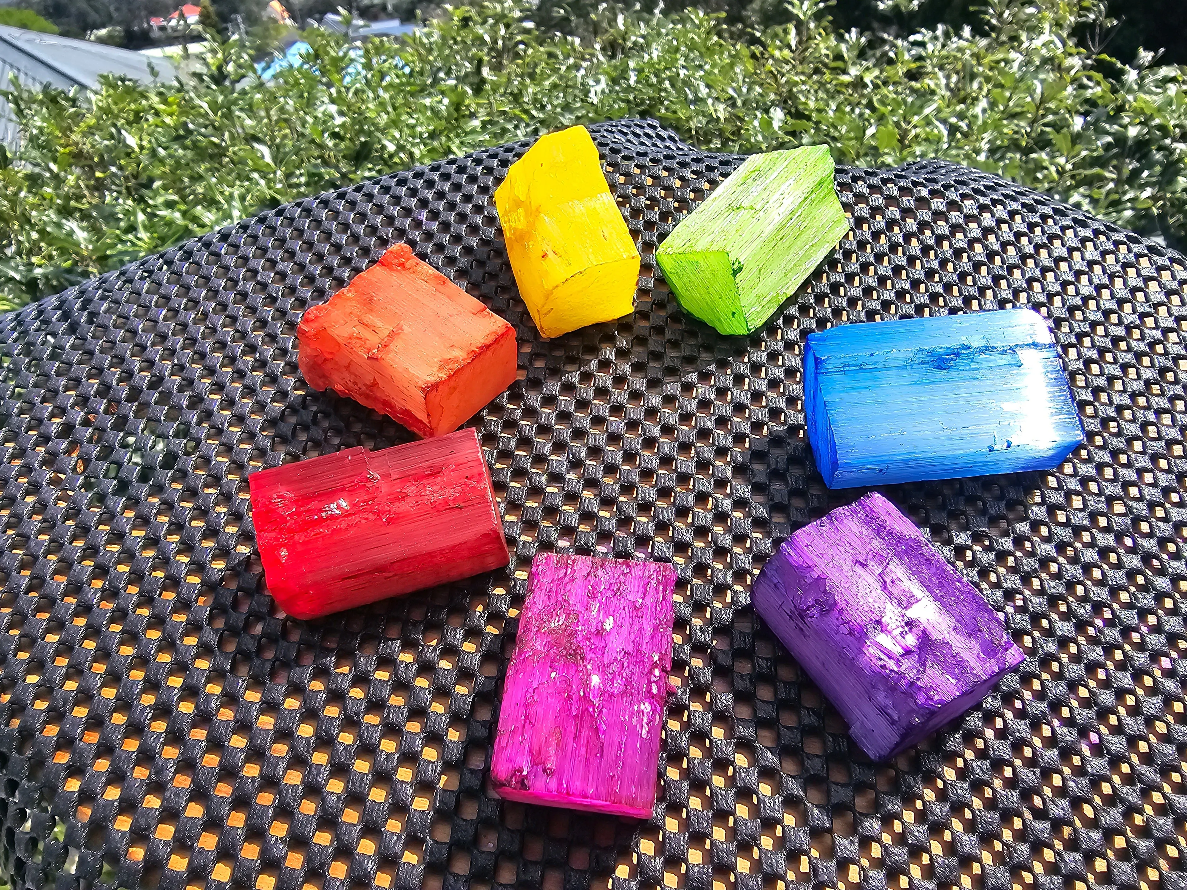 CHAKRA COLOURED CRYSTAL SETS-selenite