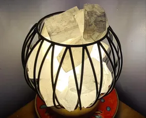 CHOOSE YOUR OWN COLOURS WITH CLEAR QUARTZ CRYSTAL  CAGE LAMP(deep soul cleanser)