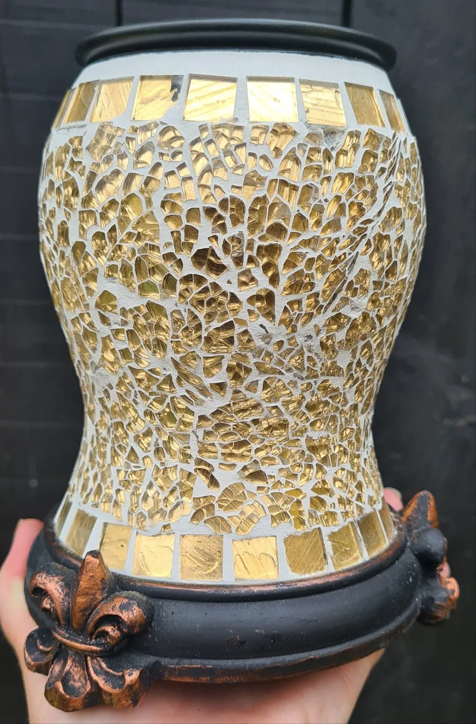 CLASSY GOLD MOSAIC WAX/ AROMATHERAPY WARMER