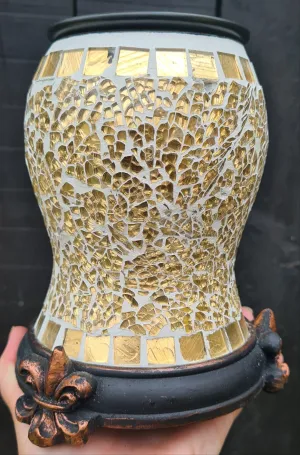 CLASSY GOLD MOSAIC WAX/ AROMATHERAPY WARMER