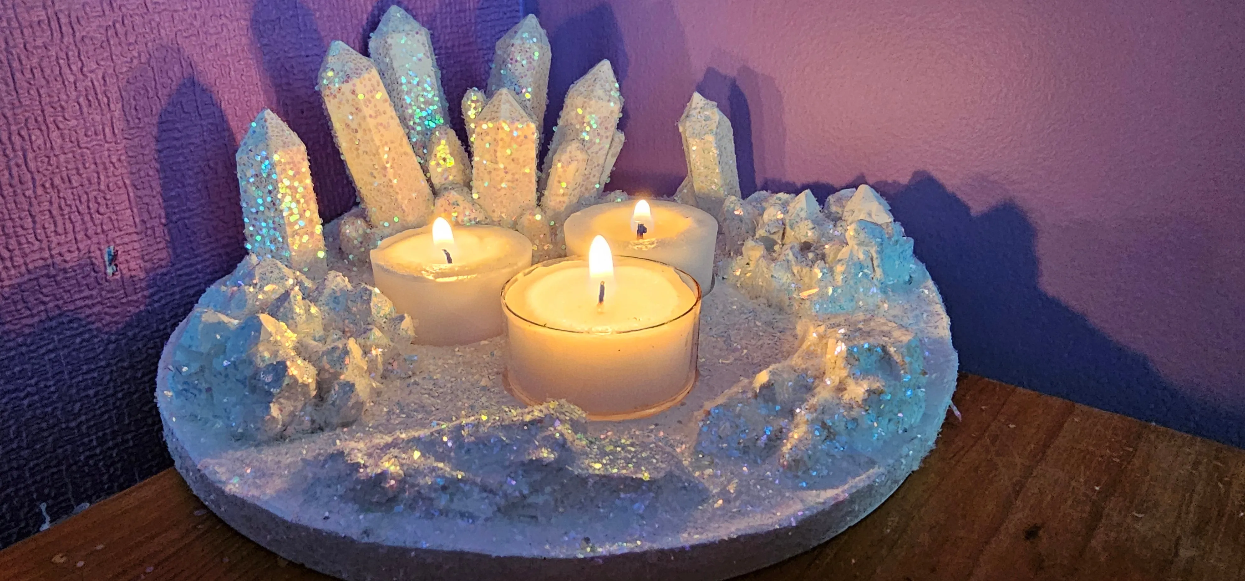 CRYSTAL CANDLE HOLDER