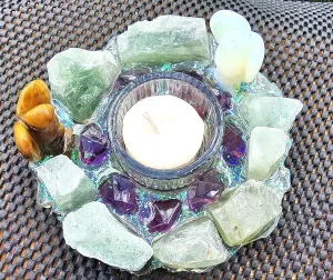 CRYSTAL CANDLE HOLDER