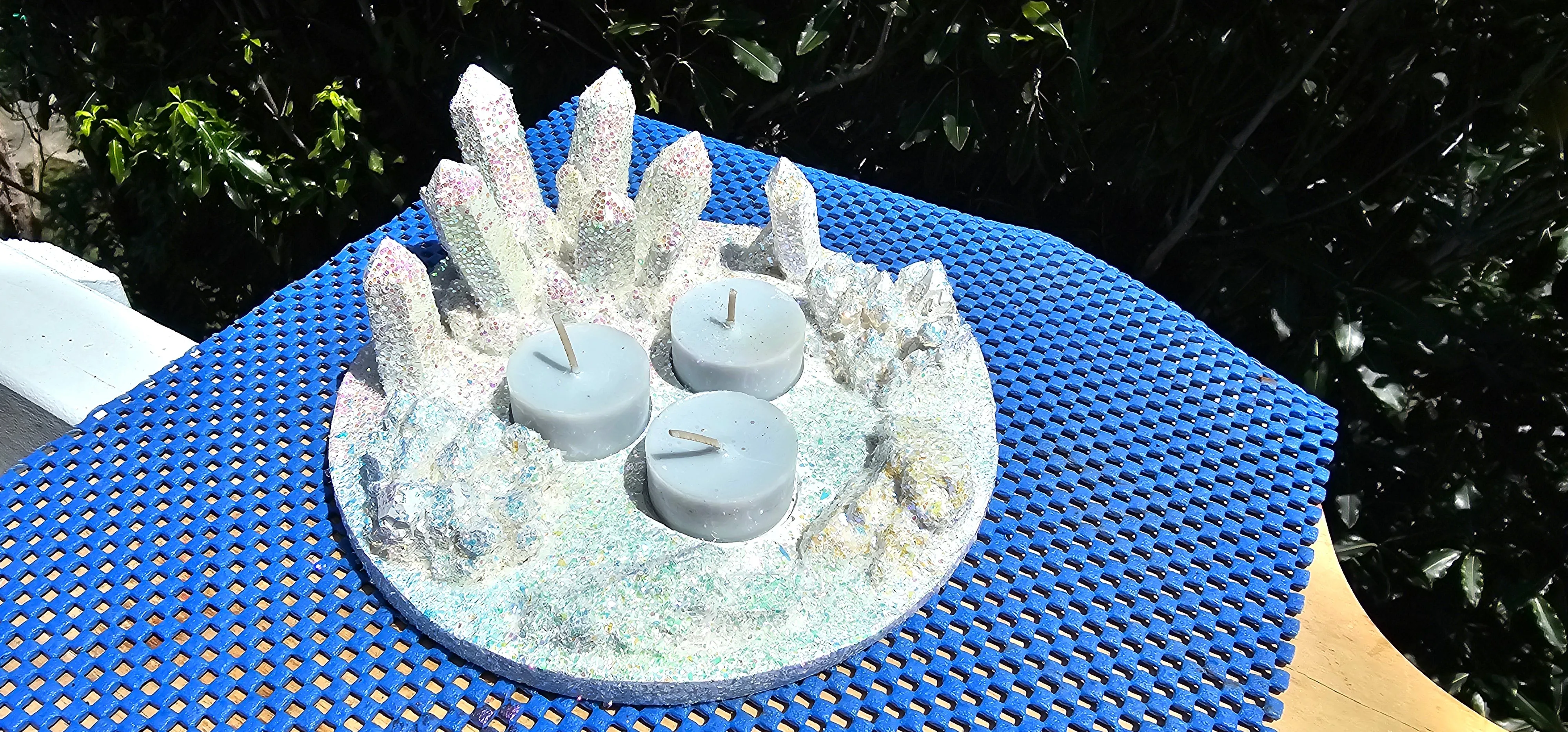 CRYSTAL CANDLE HOLDER