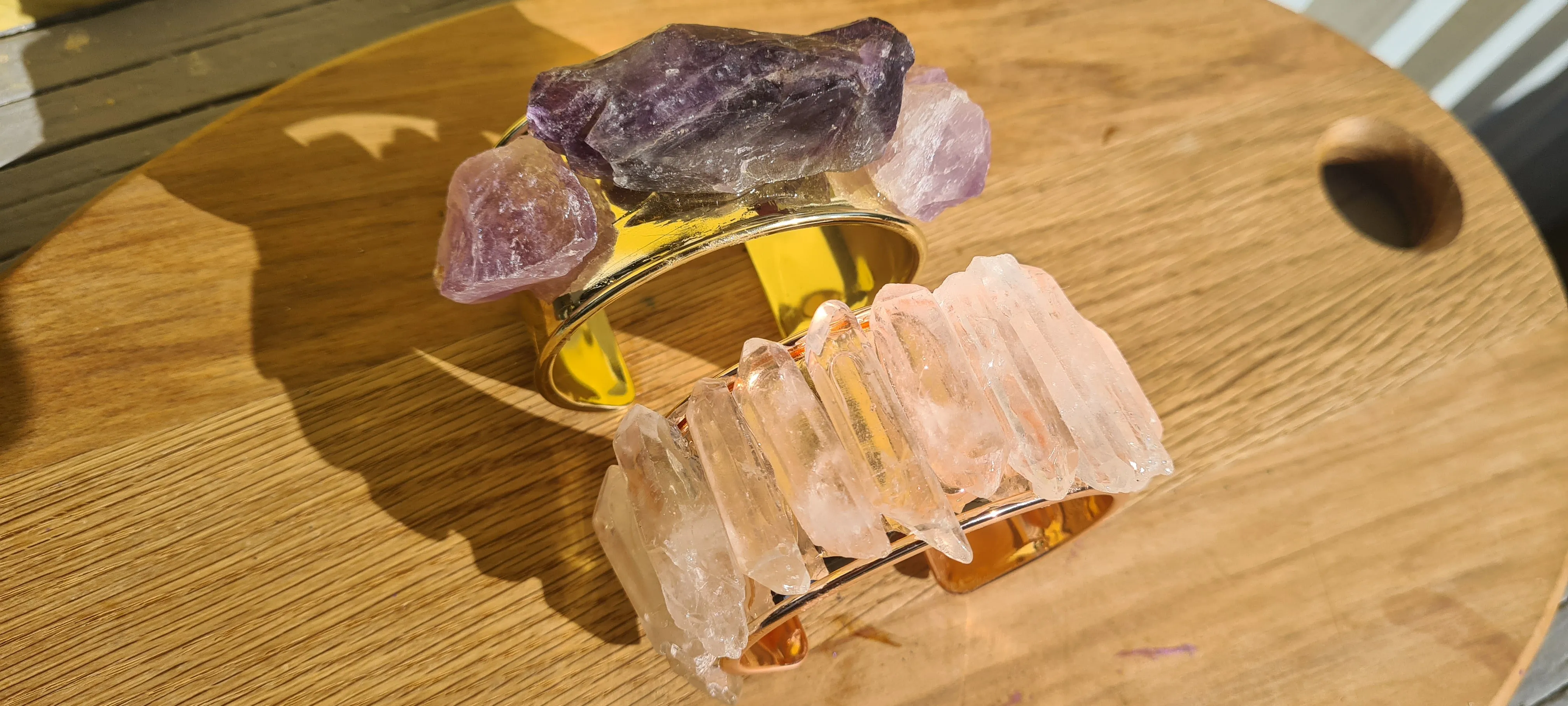 CRYSTAL CUFF BRACELETS-made by me