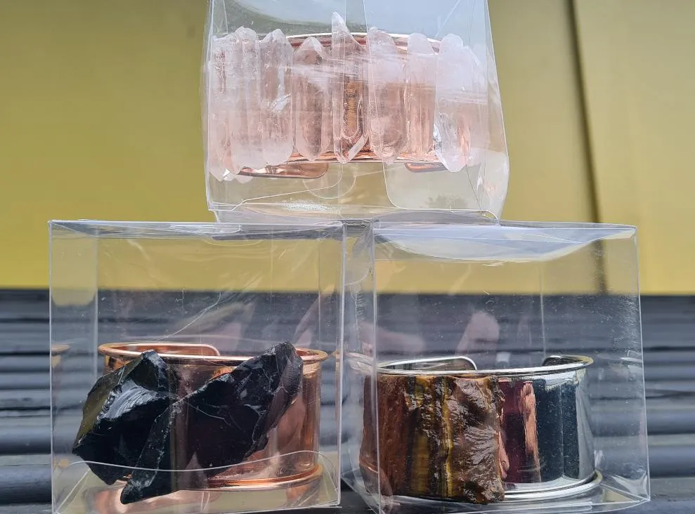 CRYSTAL CUFF BRACELETS-made by me