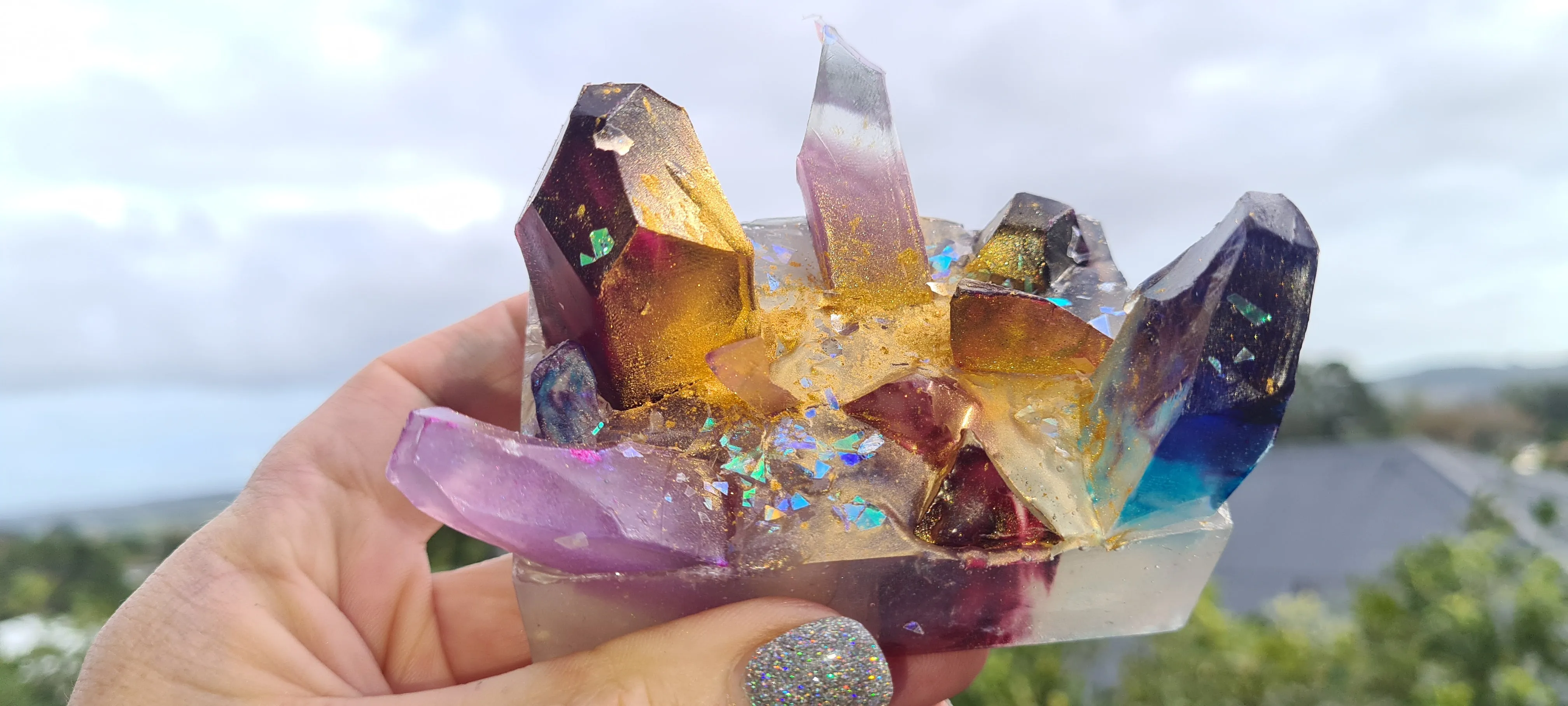 CRYSTAL INSPIRED SOAP-made by me