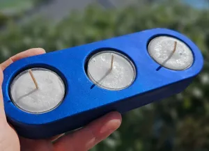 ELECTRIC BLUE HANDMADE TEA LIGHT CANDLE HOLDER