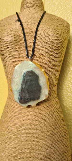 FLOURITE CRYSTAL AMULET-Made by me