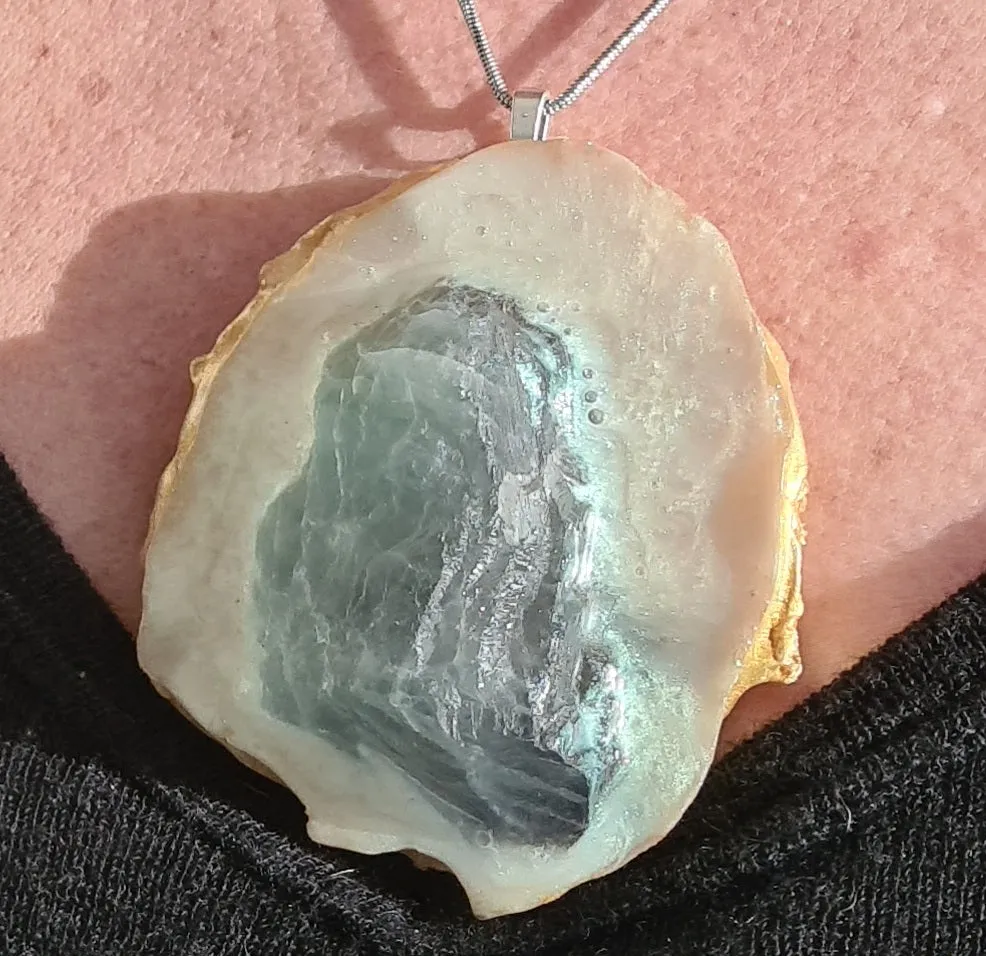 FLOURITE CRYSTAL AMULET-Made by me