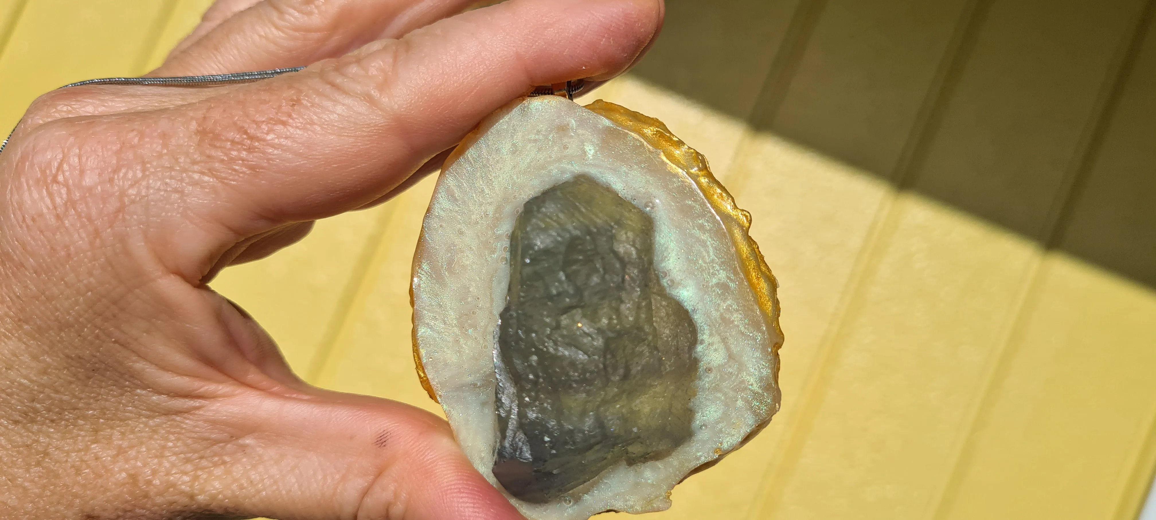 FLOURITE CRYSTAL AMULET-Made by me