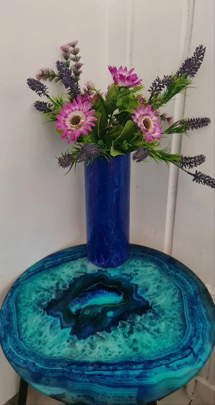 FLUID ART GLASS VASE