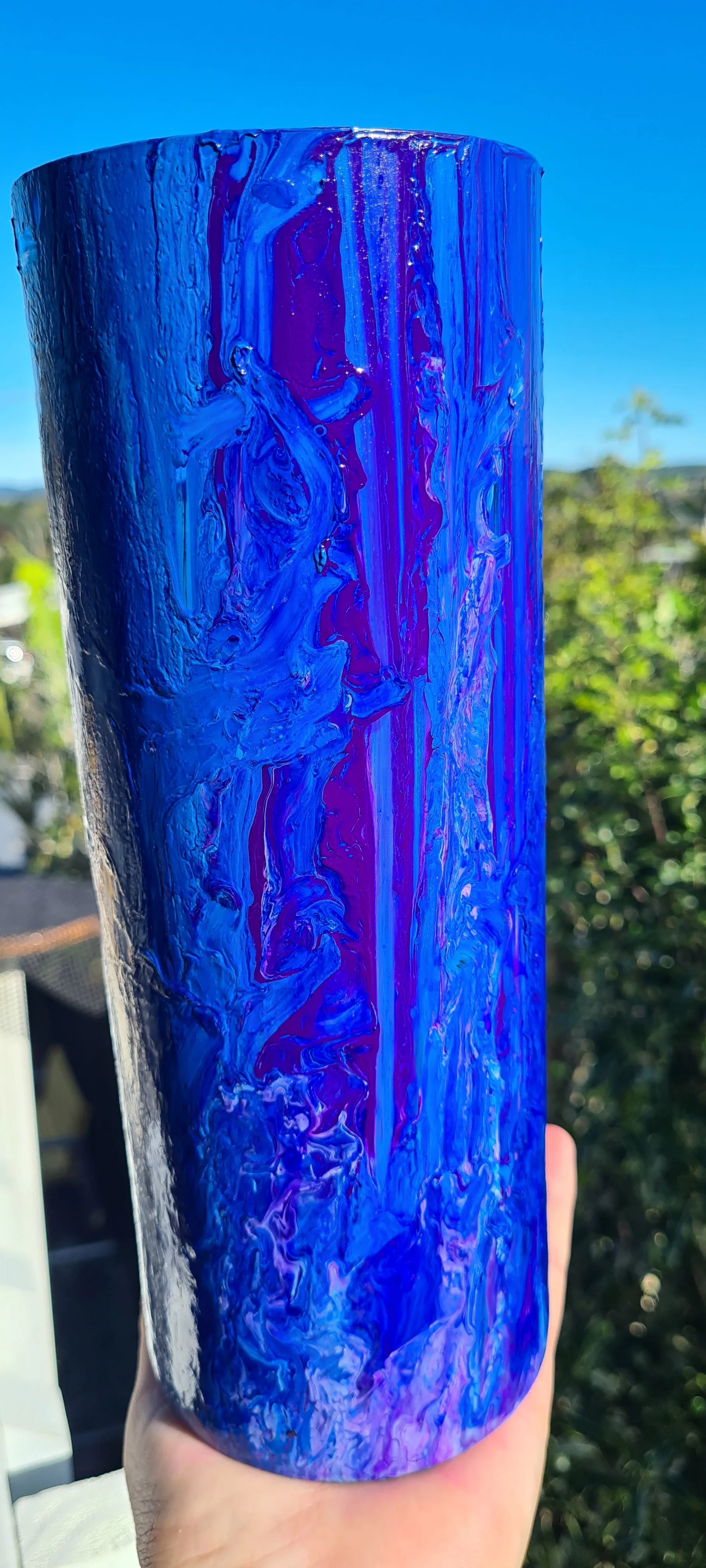 FLUID ART GLASS VASE
