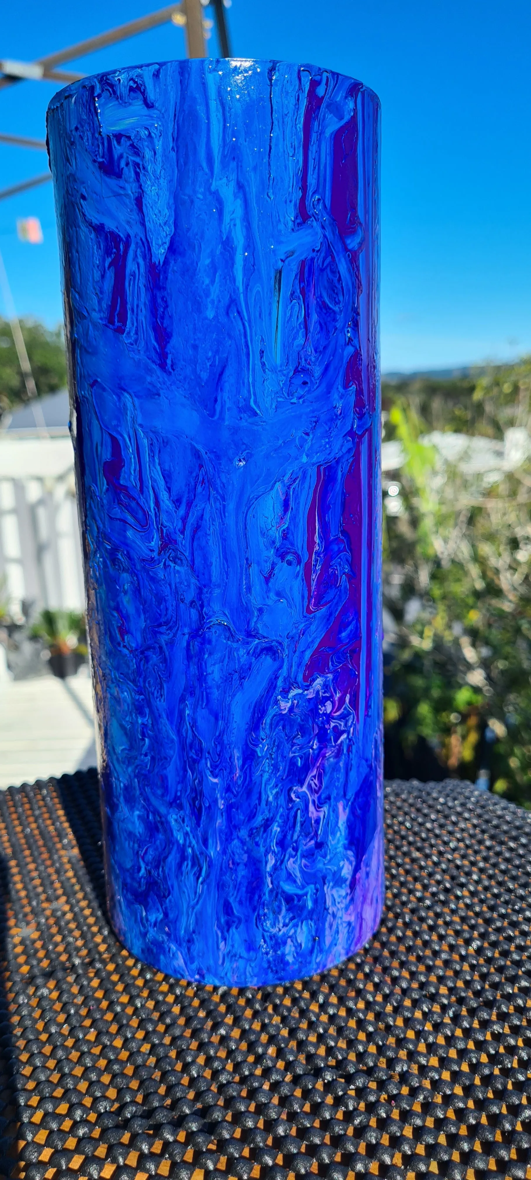 FLUID ART GLASS VASE