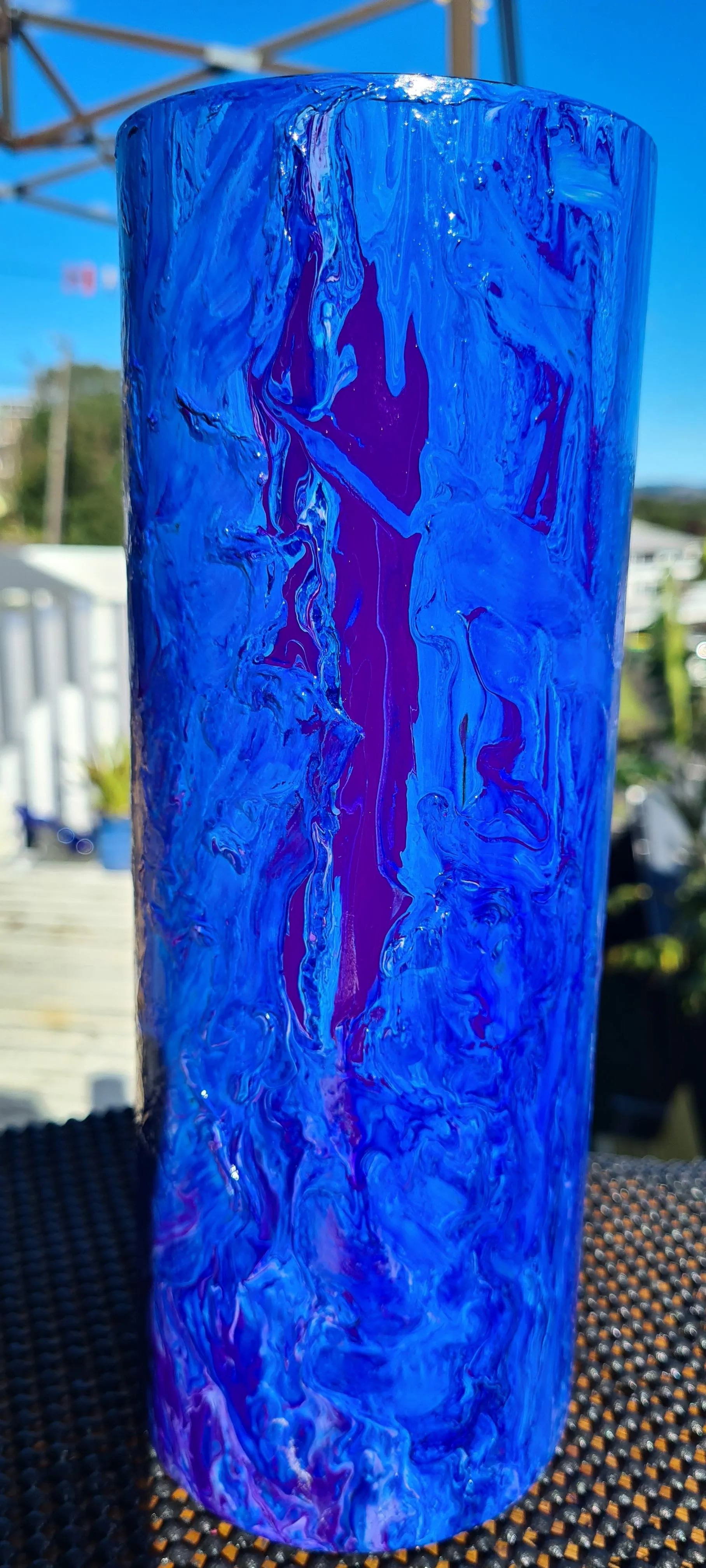 FLUID ART GLASS VASE