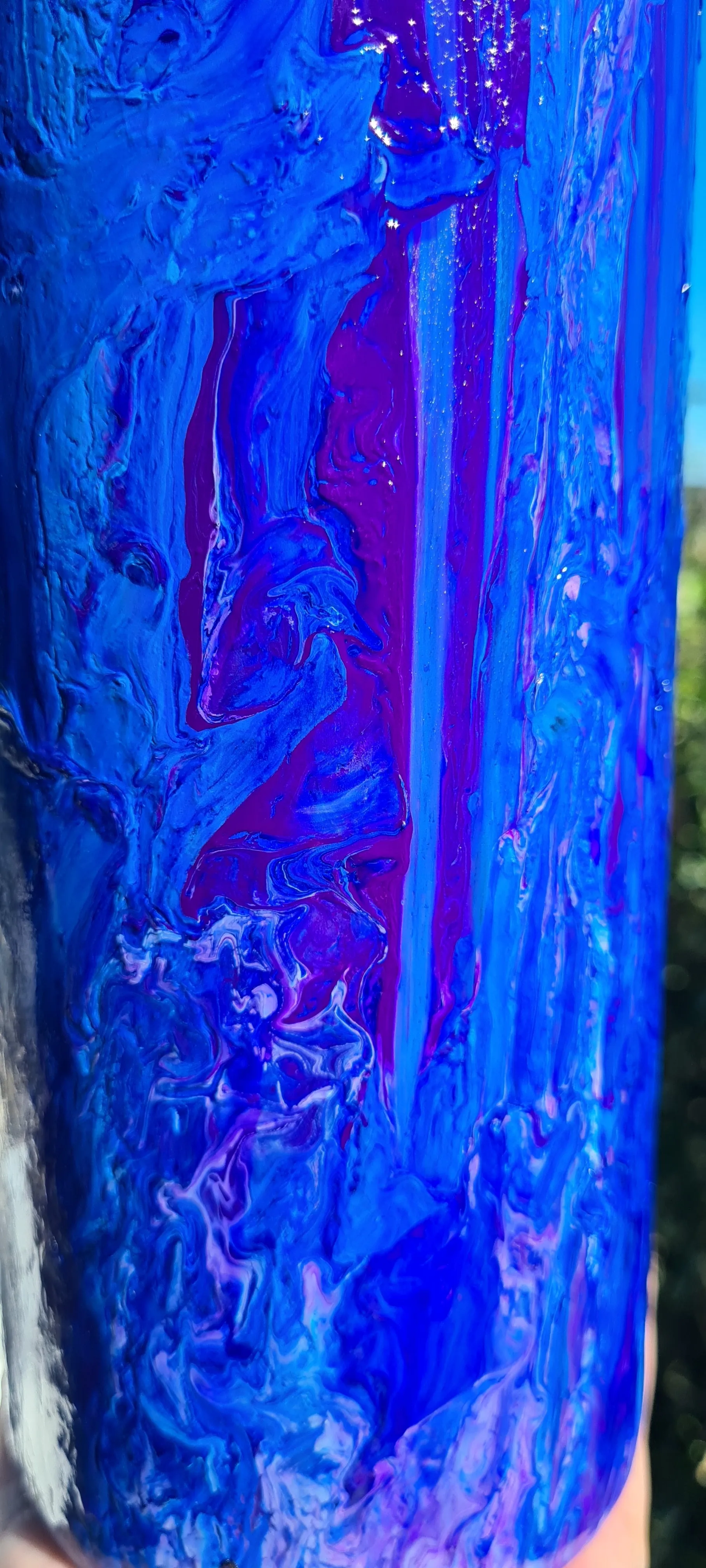 FLUID ART GLASS VASE