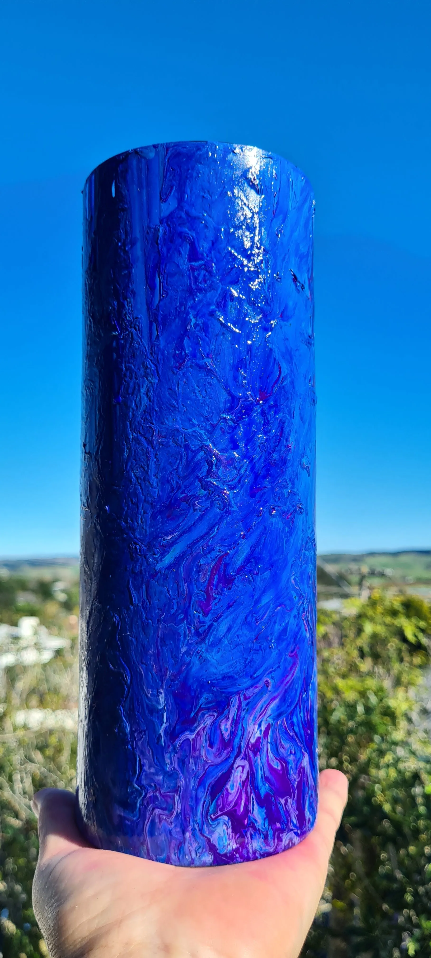 FLUID ART GLASS VASE