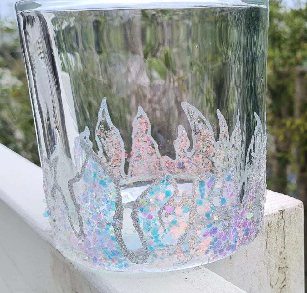 GLITTER FLAME CANDLE HOLDERS