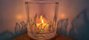 GLITTER FLAME CANDLE HOLDERS