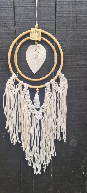 GYPSY DOUBLE HOOP FEATHER DREAM CATCHER