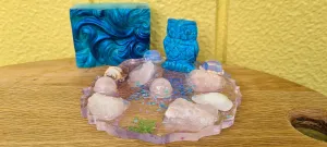 HAND MADE BY ME CRYSTAL SOAP DISHES