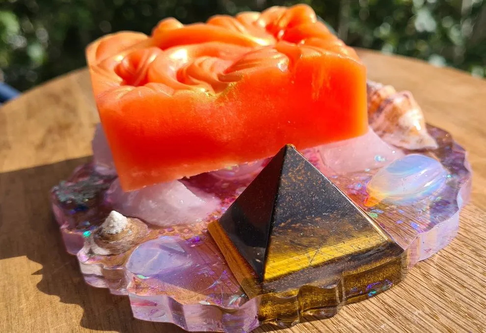 HAND MADE BY ME CRYSTAL SOAP DISHES