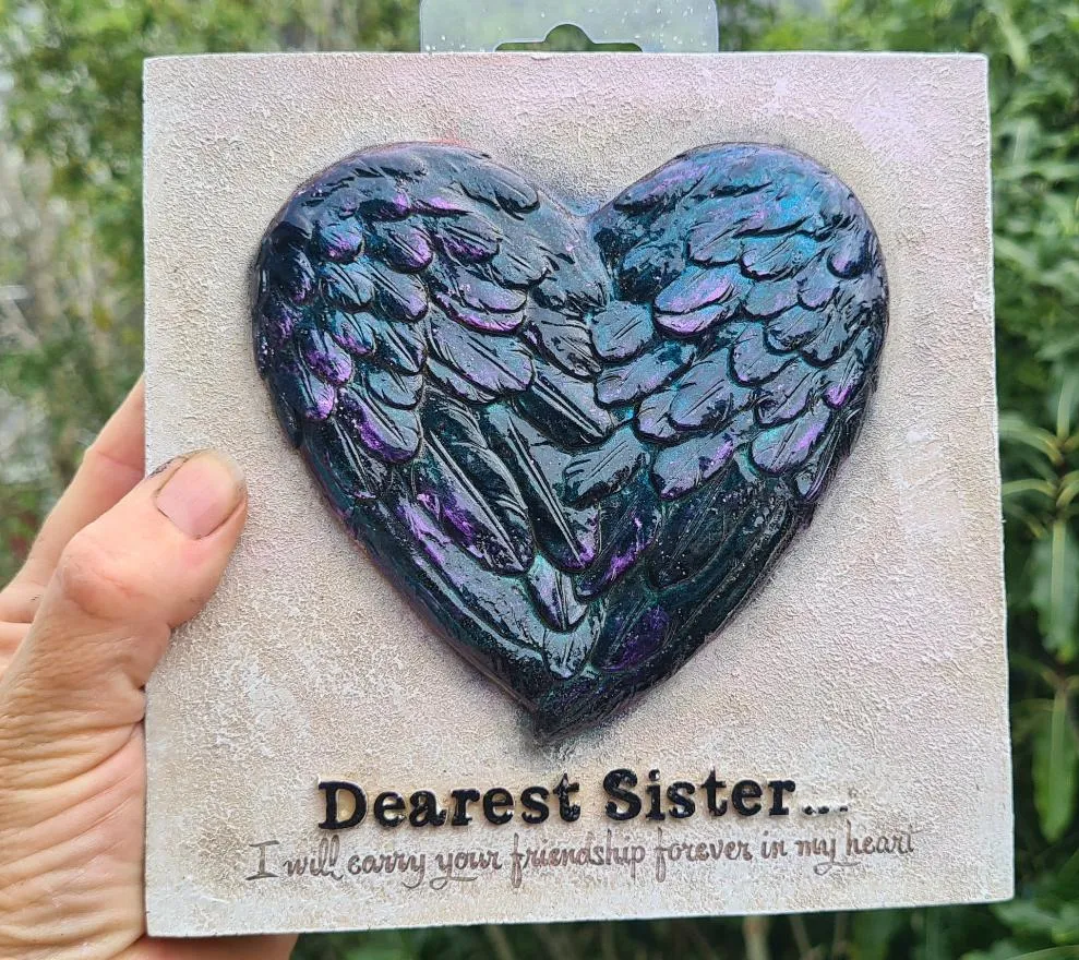 HAND PAINTED DEAREST SISTER BLOCK WALL ART