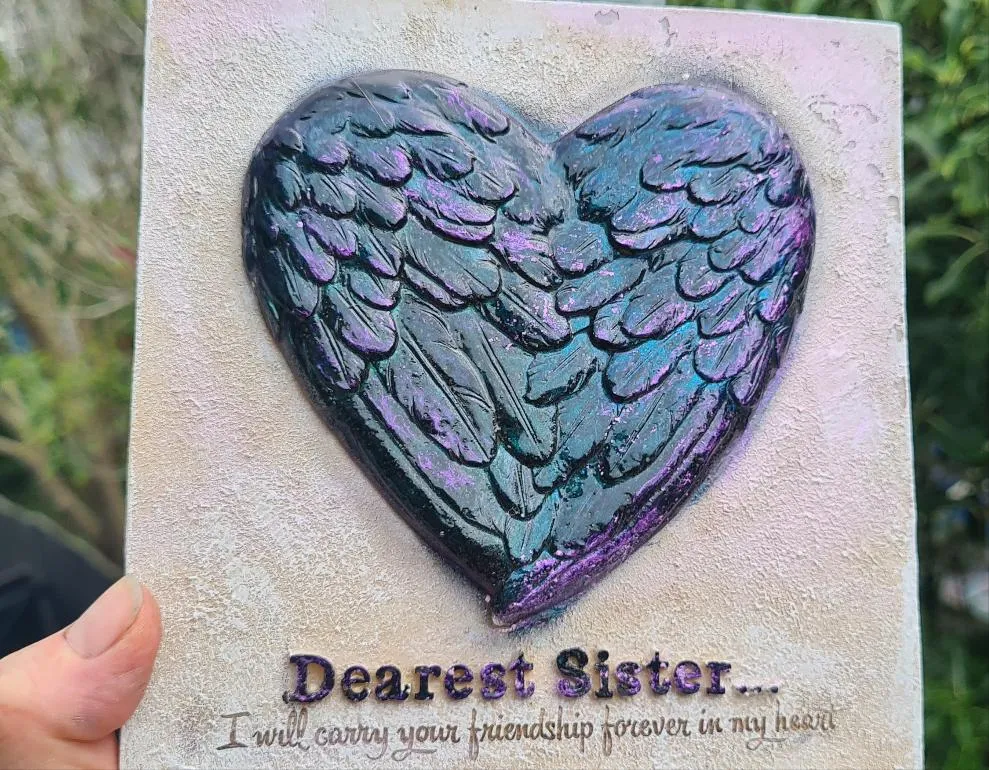 HAND PAINTED DEAREST SISTER BLOCK WALL ART