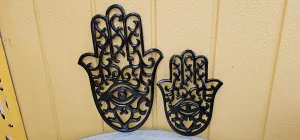 HAND PAINTED WOOD HAMSA WALL ART SETS-5 colours