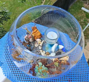 HANDMADE BEACHY CANDLE HOLDER