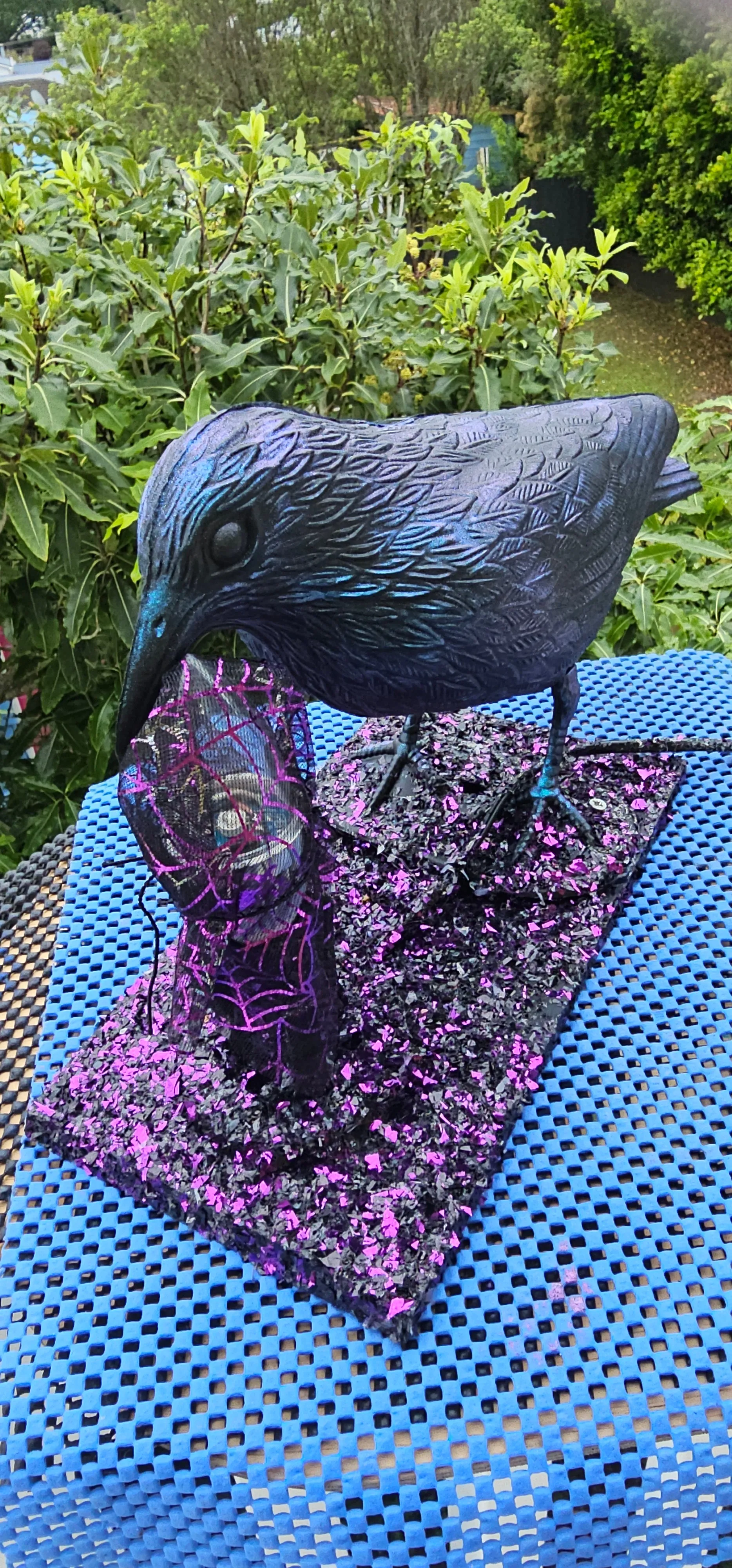 HANDMADE BLACK CROW LAMP