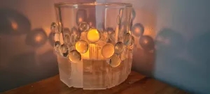 HANDMADE CANDLE HOLDER-selenite
