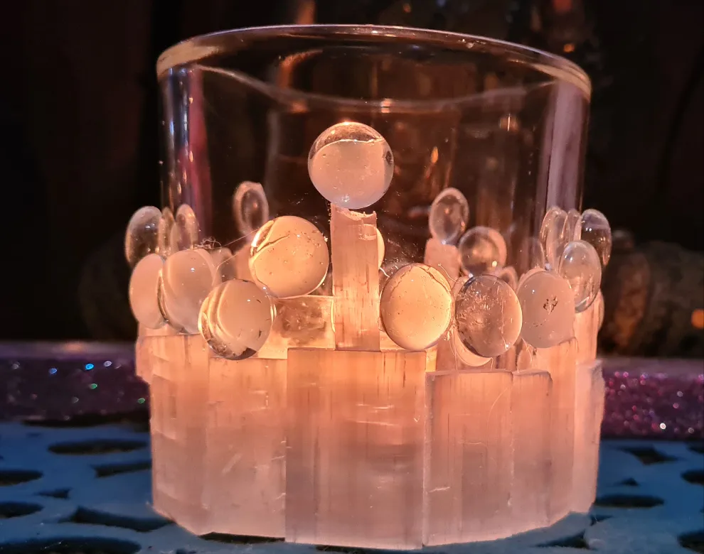 HANDMADE CANDLE HOLDER-selenite