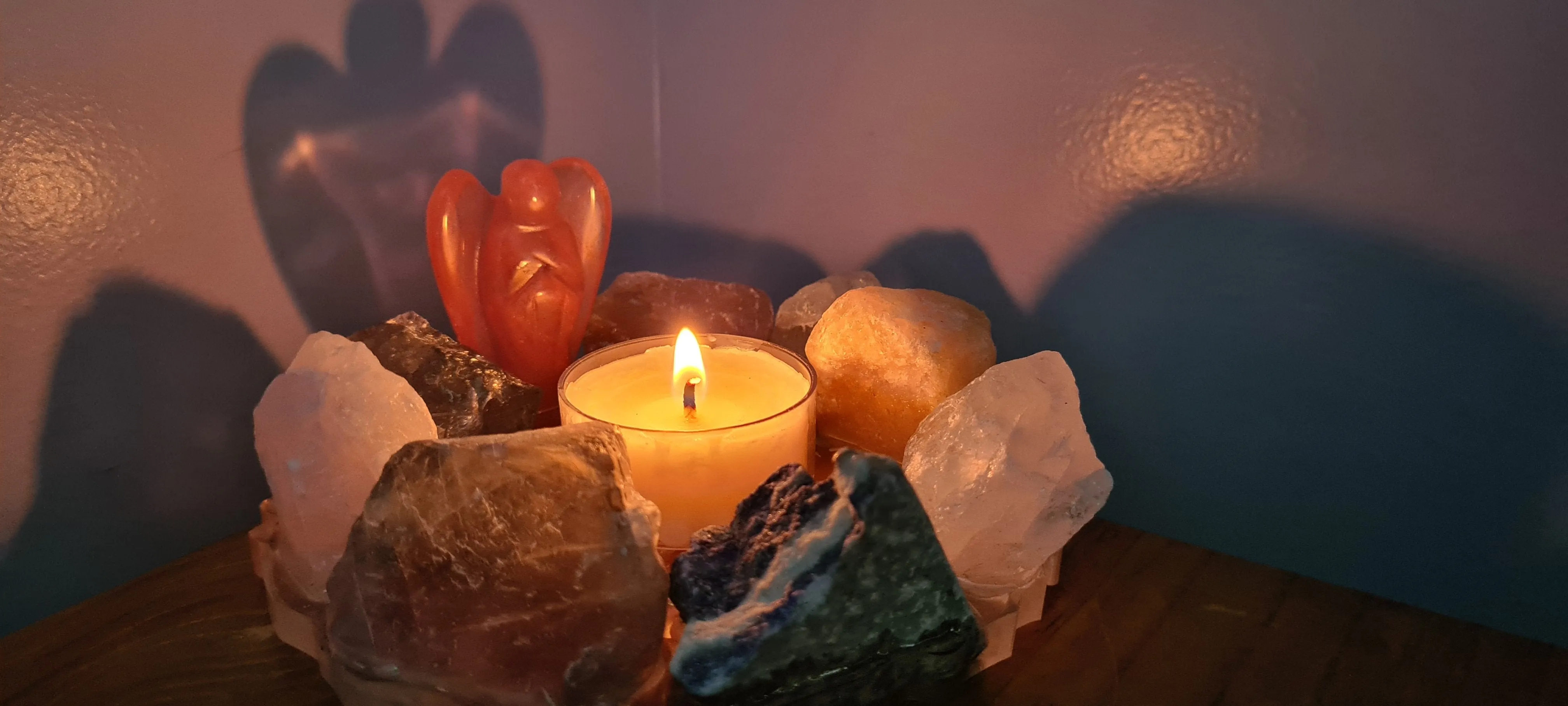HANDMADE CRYSTAL TEA LIGHT CANDLE HOLDERS-made by me.