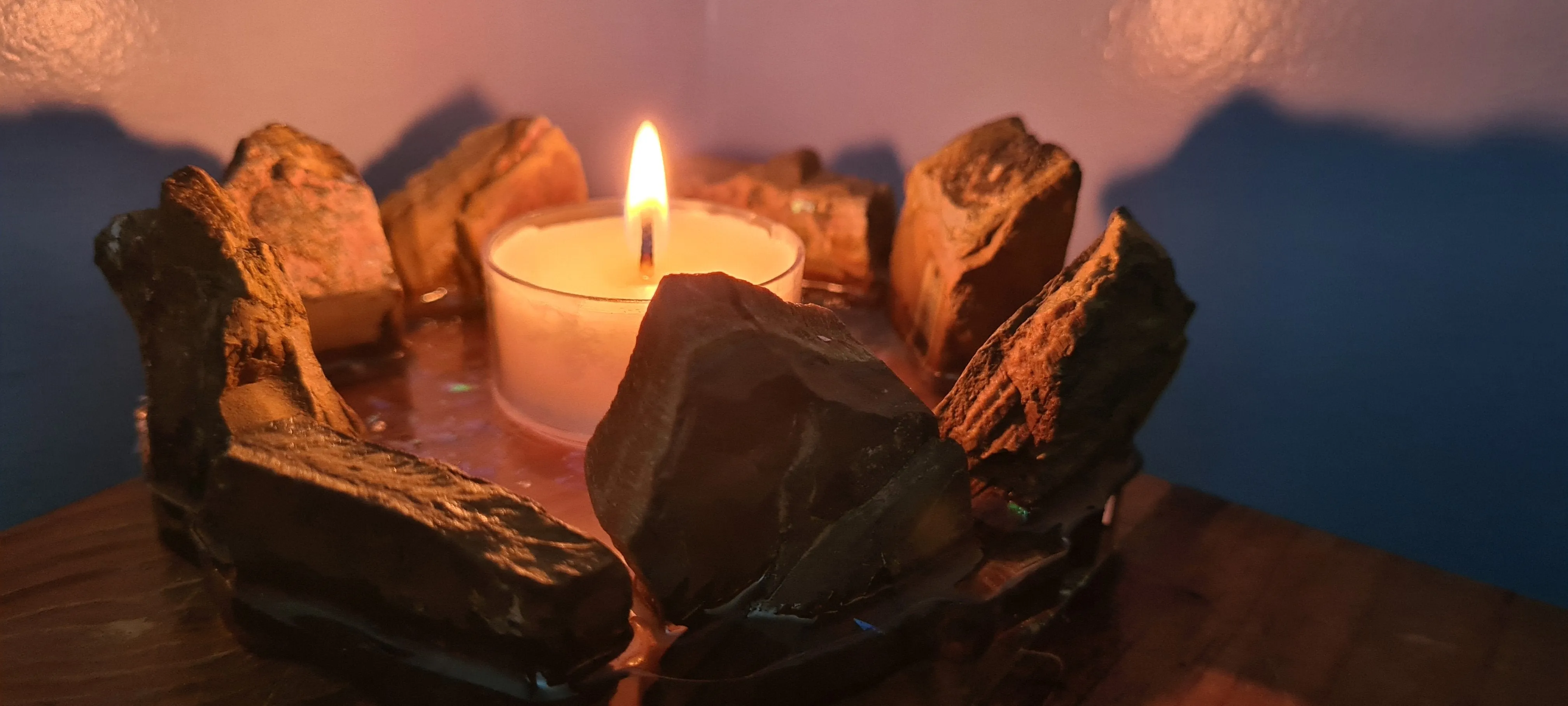HANDMADE CRYSTAL TEA LIGHT CANDLE HOLDERS-made by me.