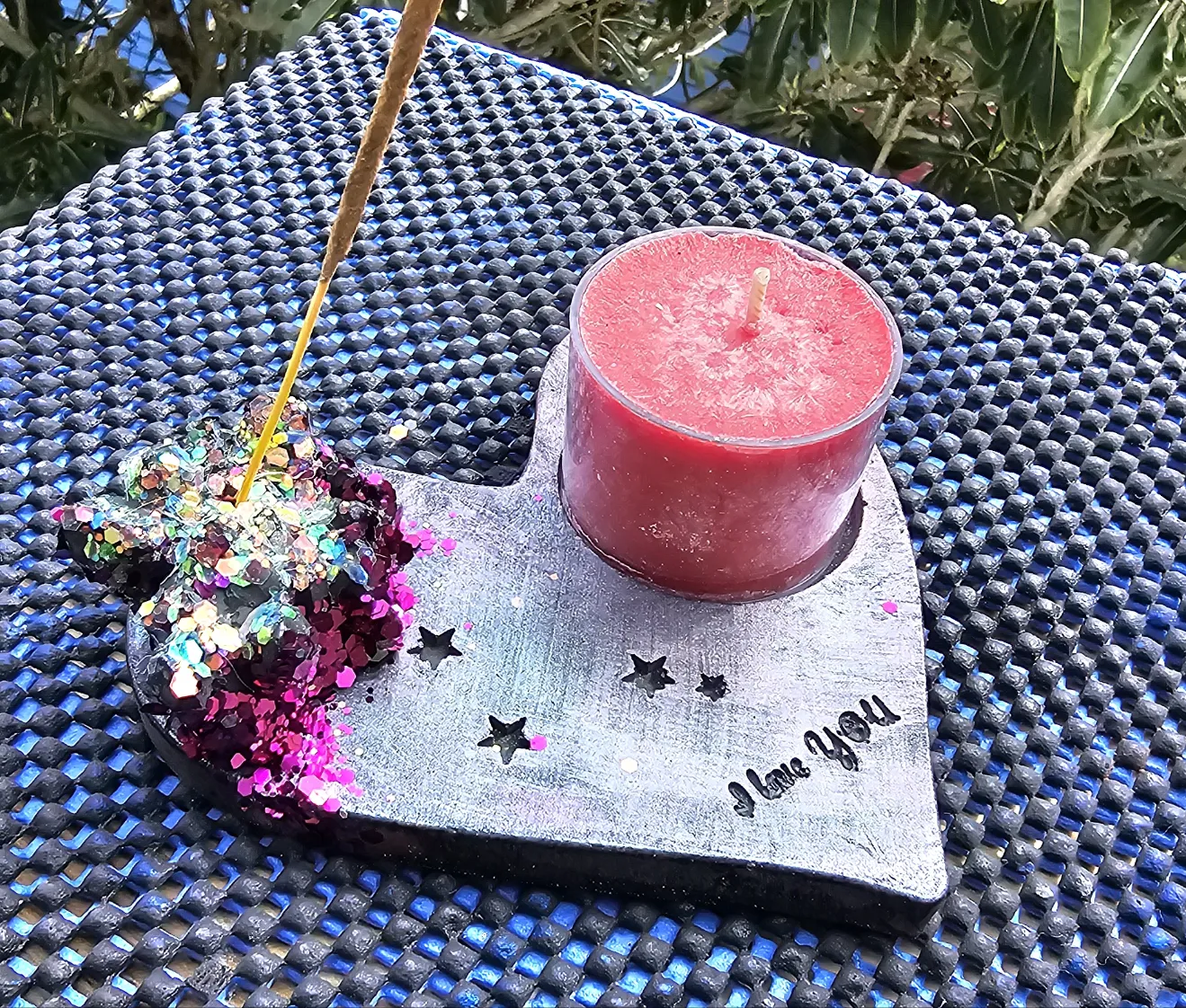 HANDMADE INCENSE/CANDLE HOLDER