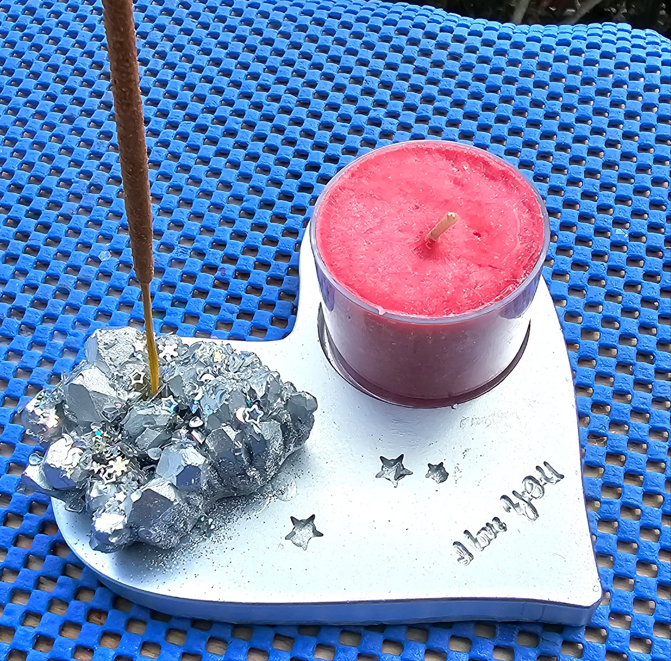 HANDMADE INCENSE/CANDLE HOLDER