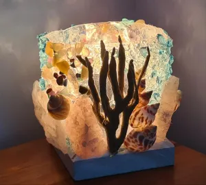 HANDMADE ROSE QUARTZ BEACHY LAMP