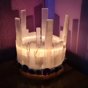 HANDMADE SELENITE CANDLE HOLDER