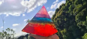 LARGE CHAKRA PYRAMID LAMP-Made by me